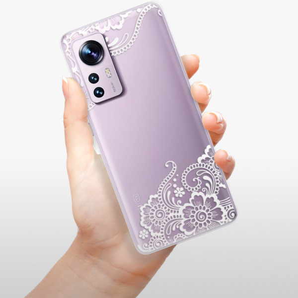 Silikonové pouzdro iSaprio - Xiaomi 12 / 12X - White Lace 02