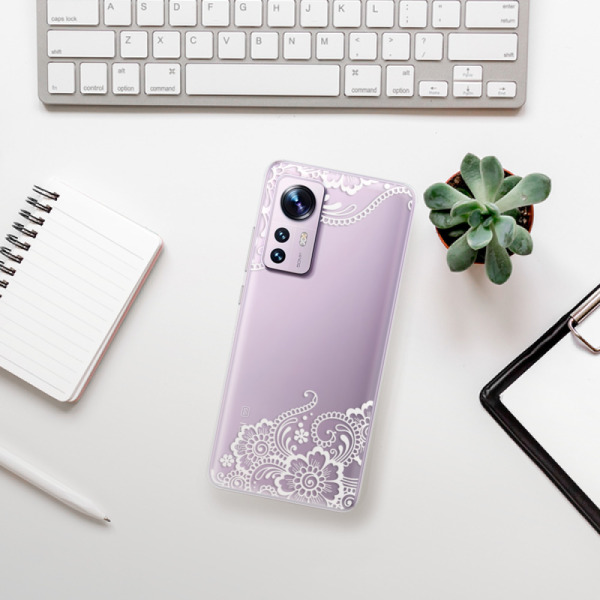 Silikonové pouzdro iSaprio - Xiaomi 12 / 12X - White Lace 02