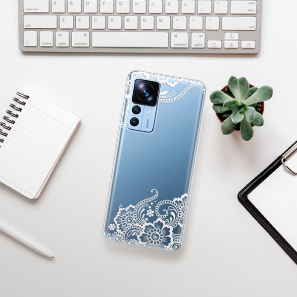 Silikonové pouzdro iSaprio - Xiaomi 12T / 12T Pro - White Lace 02