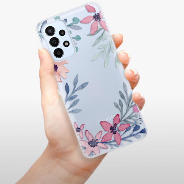 Silikonové pouzdro iSaprio - Samsung Galaxy A23 / A23 5G - Leaves and Flowers