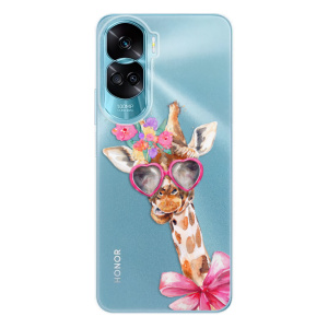 Silikonové pouzdro iSaprio - Honor 90 Lite 5G - Lady Giraffe