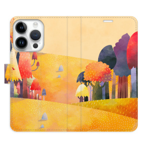 Flip pouzdro iSaprio - Apple iPhone 15 Pro - Autumn Forest - kapsičky na karty