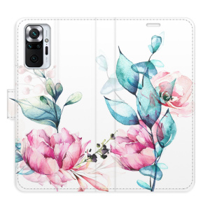 Flip pouzdro iSaprio - Xiaomi Redmi Note 10 Pro - Beautiful Flower - kapsičky na karty