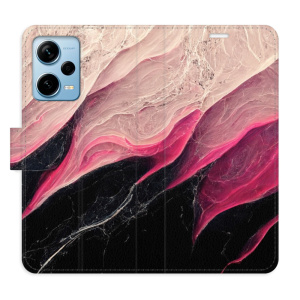 Flip pouzdro iSaprio - Xiaomi Redmi Note 12 Pro+ 5G - BlackPink Marble - kapsičky na karty