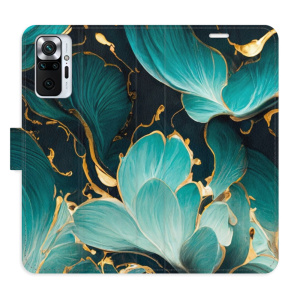 Flip pouzdro iSaprio - Xiaomi Redmi Note 10 Pro - Blue Flowers 02 - kapsičky na karty