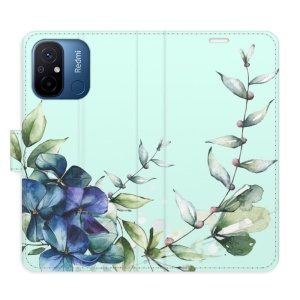 Flip pouzdro iSaprio - Xiaomi Redmi 12C - Blue Flowers - kapsičky na karty