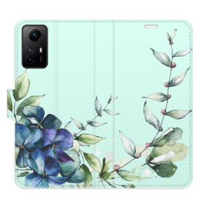 Flip pouzdro iSaprio - Xiaomi Redmi Note 12S - Blue Flowers - kapsičky na karty