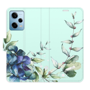 Flip pouzdro iSaprio - Xiaomi Redmi Note 12 Pro 5G / Poco X5 Pro 5G - Blue Flowers - kapsičky na karty