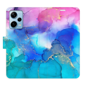 Flip pouzdro iSaprio - Xiaomi Redmi Note 12 Pro+ 5G - BluePink Paint - kapsičky na karty
