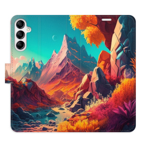 Flip pouzdro iSaprio - Samsung Galaxy A14 / A14 5G - Colorful Mountains - kapsičky na karty