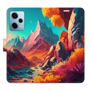 Flip pouzdro iSaprio - Xiaomi Redmi Note 12 Pro 5G / Poco X5 Pro 5G - Colorful Mountains - kapsičky na karty