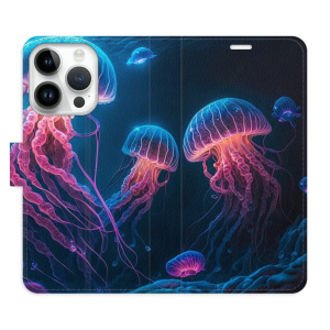 Flip pouzdro iSaprio - Apple iPhone 15 Pro - Jellyfish - kapsičky na karty
