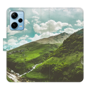 Flip pouzdro iSaprio - Xiaomi Redmi Note 12 Pro+ 5G - Mountain Valley - kapsičky na karty
