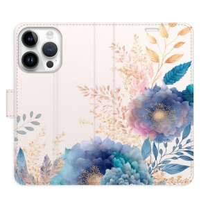 Flip pouzdro iSaprio - Apple iPhone 15 Pro - Ornamental Flowers 03 - kapsičky na karty