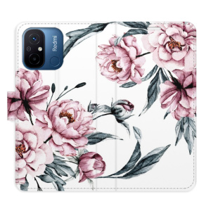 Flip pouzdro iSaprio - Xiaomi Redmi 12C - Pink Flowers - kapsičky na karty