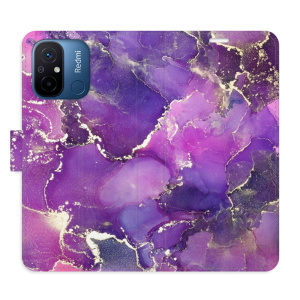 Flip pouzdro iSaprio - Xiaomi Redmi 12C - Purple Marble - kapsičky na karty
