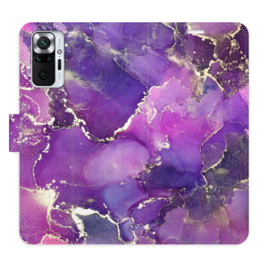 Flip pouzdro iSaprio - Xiaomi Redmi Note 10 Pro - Purple Marble - kapsičky na karty