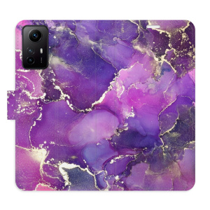 Flip pouzdro iSaprio - Xiaomi Redmi Note 12S - Purple Marble - kapsičky na karty
