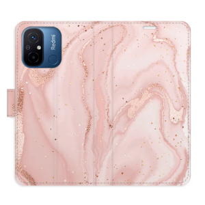 Flip pouzdro iSaprio - Xiaomi Redmi 12C - RoseGold Marble - kapsičky na karty
