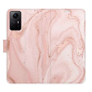 Flip pouzdro iSaprio - Xiaomi Redmi Note 12S - RoseGold Marble - kapsičky na karty