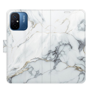 Flip pouzdro iSaprio - Xiaomi Redmi 12C - SilverMarble 15 - kapsičky na karty