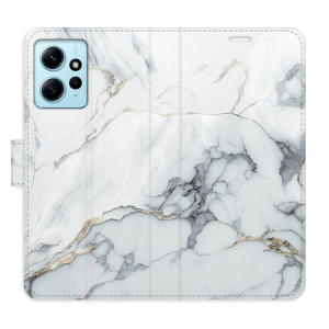 Flip pouzdro iSaprio - Xiaomi Redmi Note 12 5G / Poco X5 5G - SilverMarble 15 - kapsičky na karty