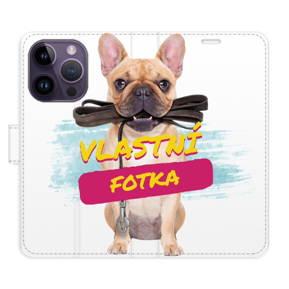 Flip pouzdro iSaprio - Apple iPhone 14 Pro s vlastním motivem a kapsičkami na karty