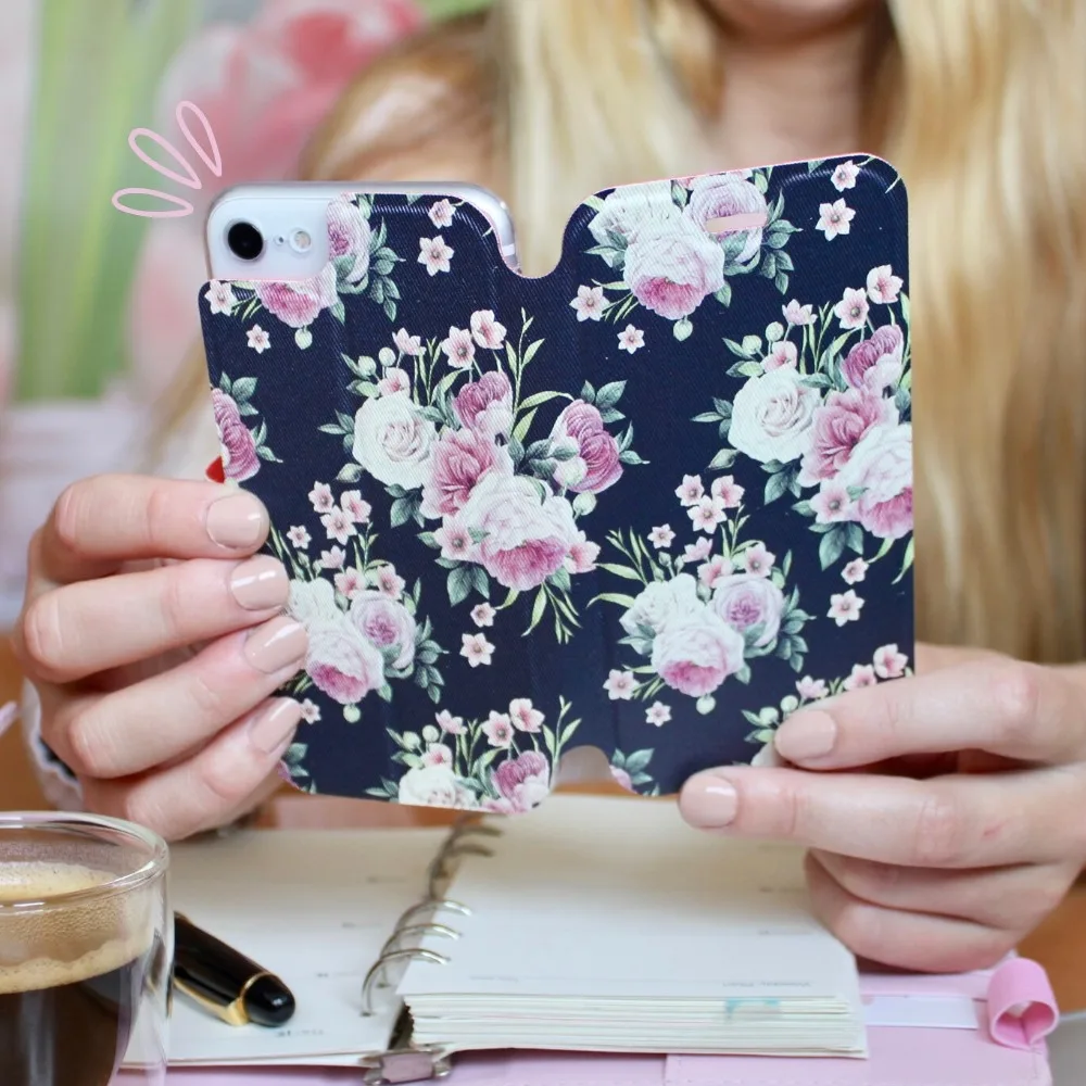 Luxusní kožené flipové pouzdro Mobiwear v detailu